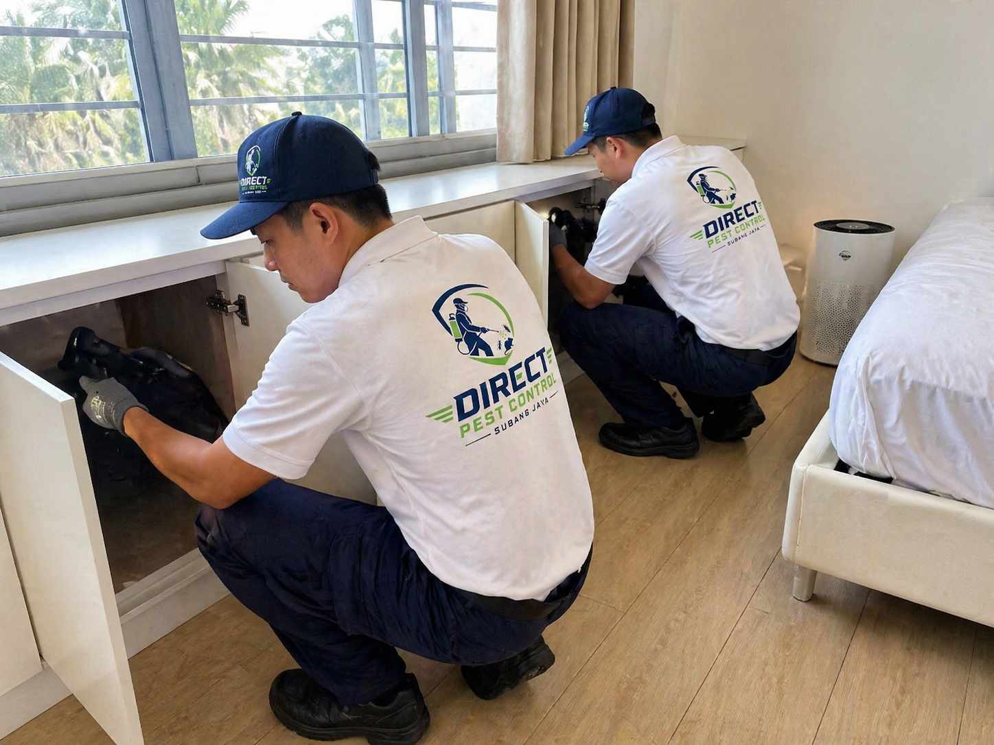 Bed Bug Treatment technician at work